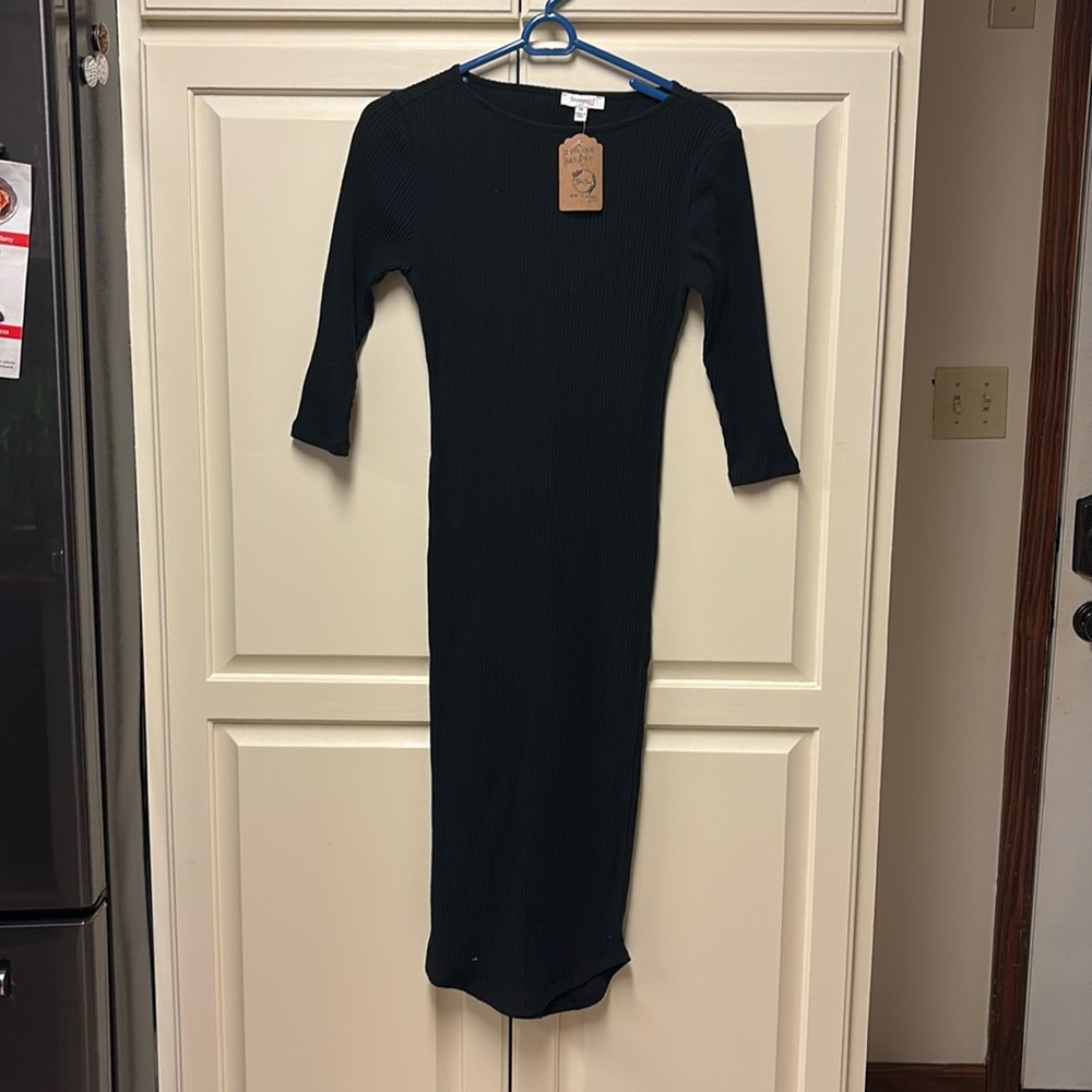 NWOT skinny girl  curved hem three-quarter sleeve dress